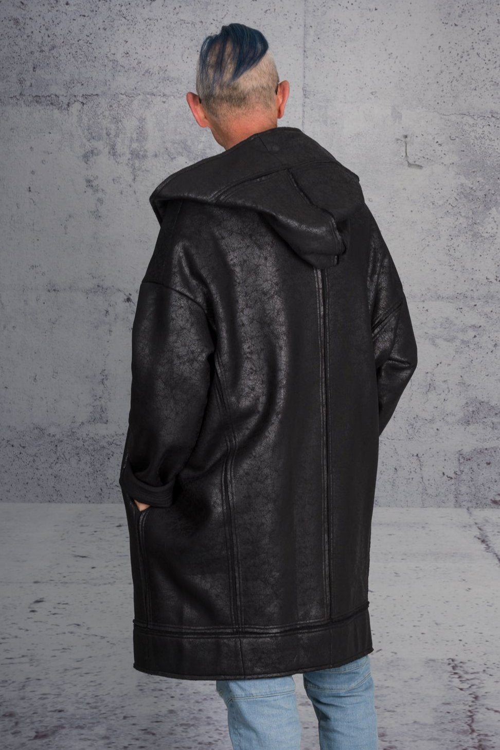 LiLi The First boutique - David's Road Faux Leather Coat