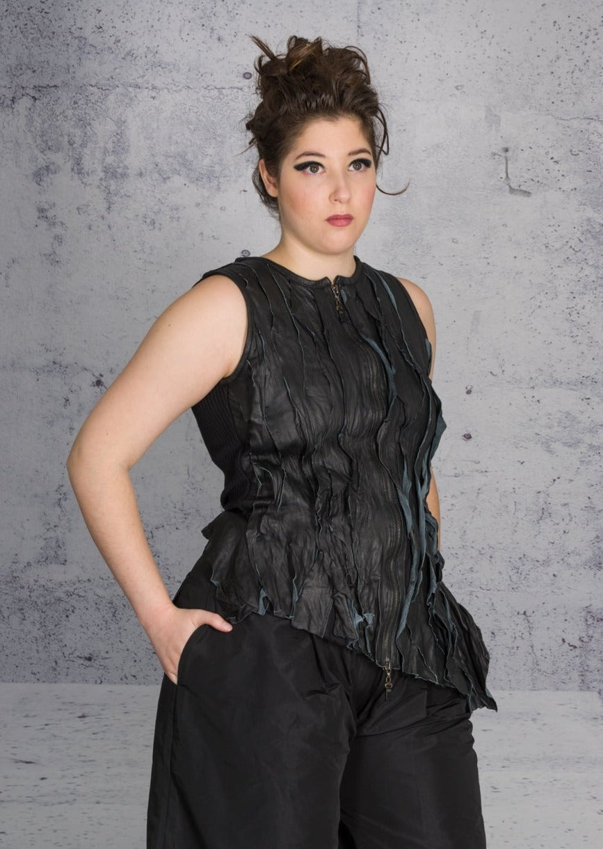 Sandrine Philippe Leather Vest