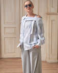 NY77 Design - Exley Long Sleeves Cotton Blouse