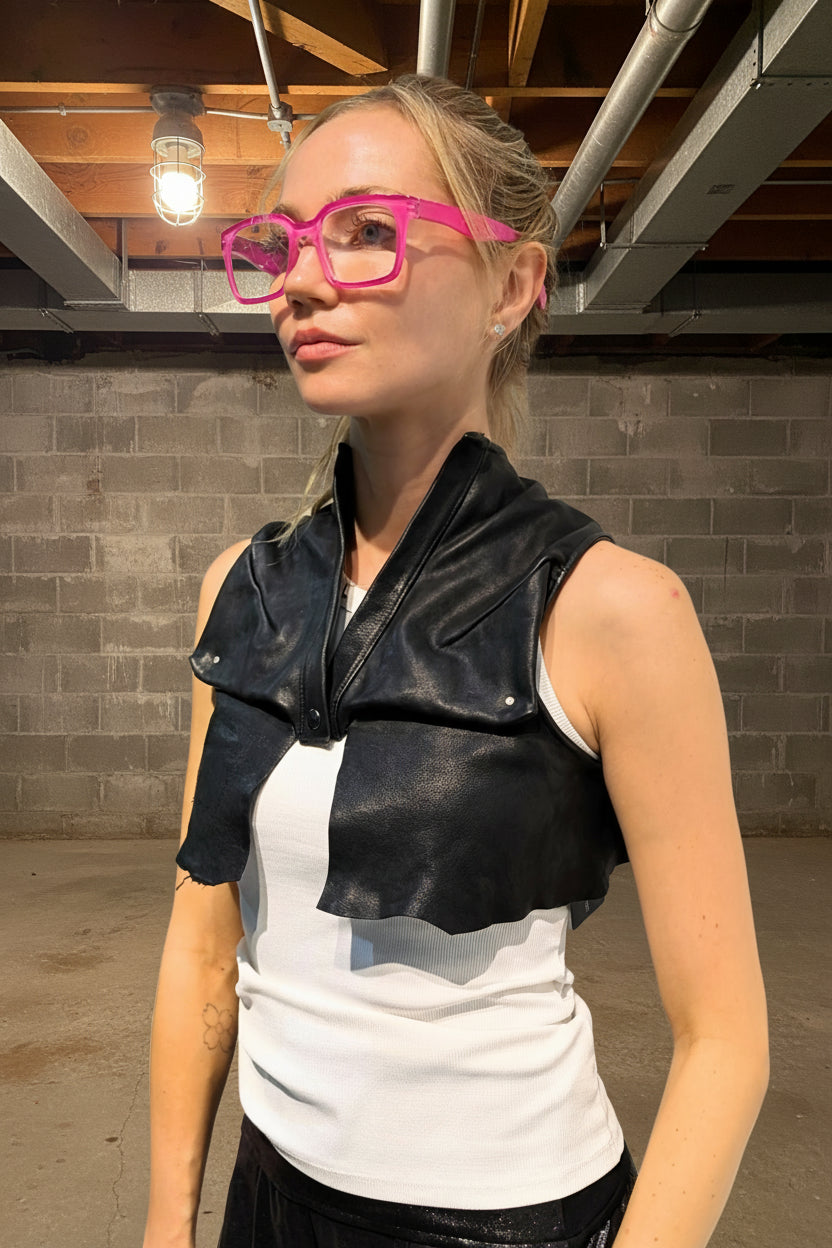AA ALBERTO AFINITTO-ALBERTA LEATHER VEST