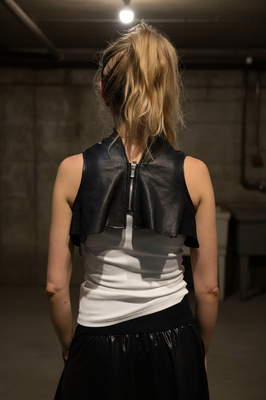 AA ALBERTO AFINITTO-ALBERTA LEATHER VEST