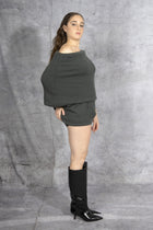 ANARKH - cashmere - sweater - dress - cowl neck - green