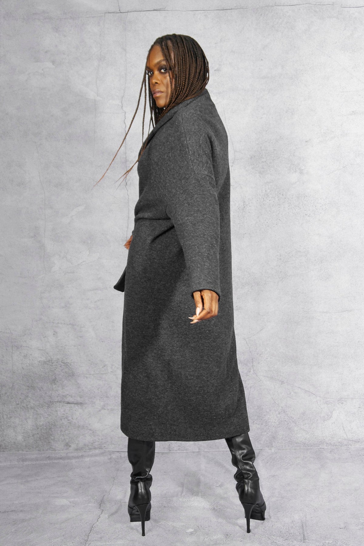 Anarkh luxury OTTO coat, recycled wool and silk lining.  Lili The First boutique Meatpacking NYC 6