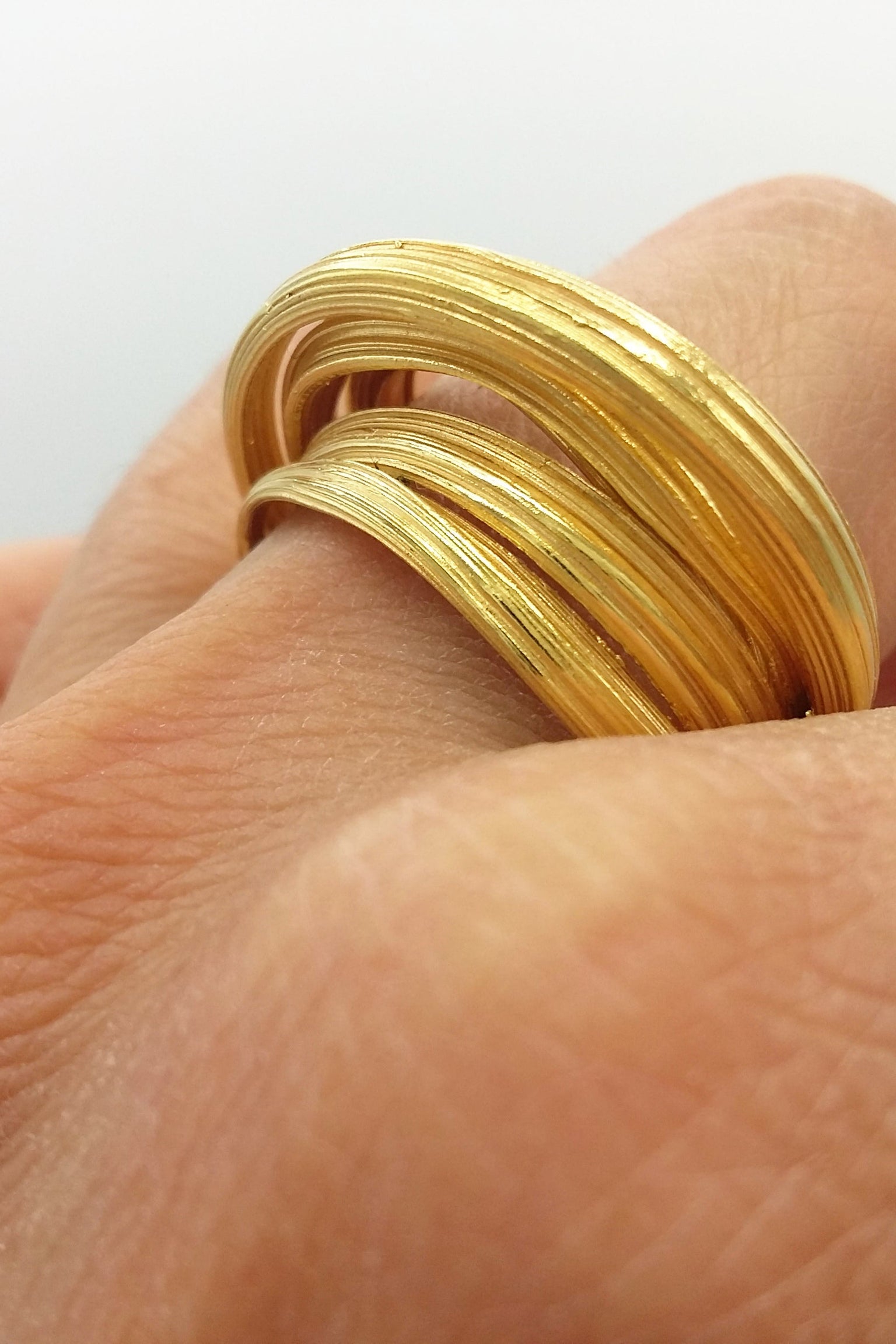 Anna Zeibig men gold twisted ring