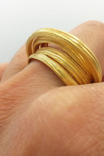Anna Zeibig men gold twisted ring