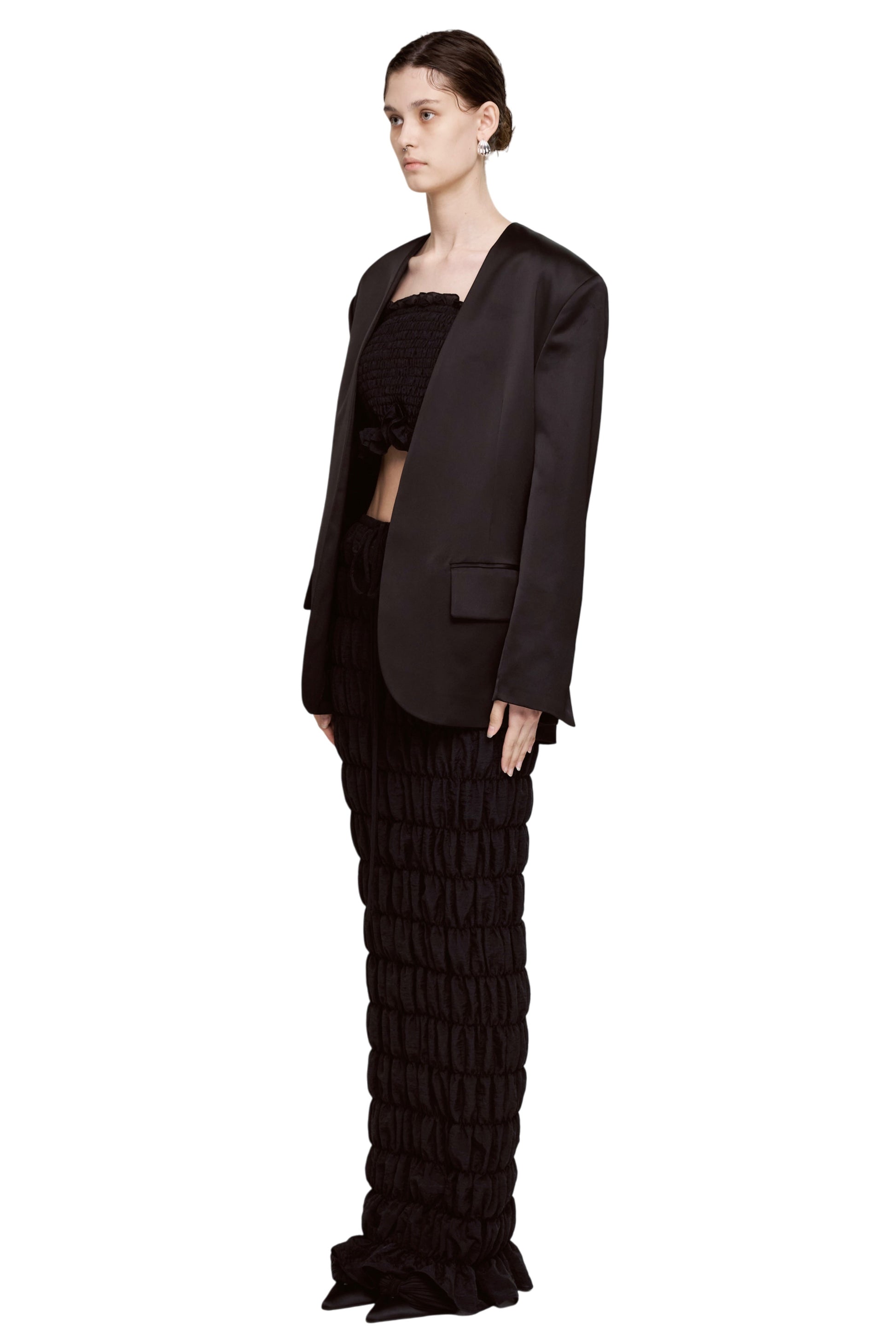Asparagus - Tube Dress - Tube Skirt - Elastic - Black