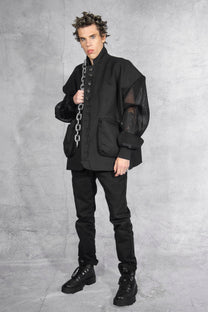 Asparagus Korea - Jacket - denim - oversized - black - statement