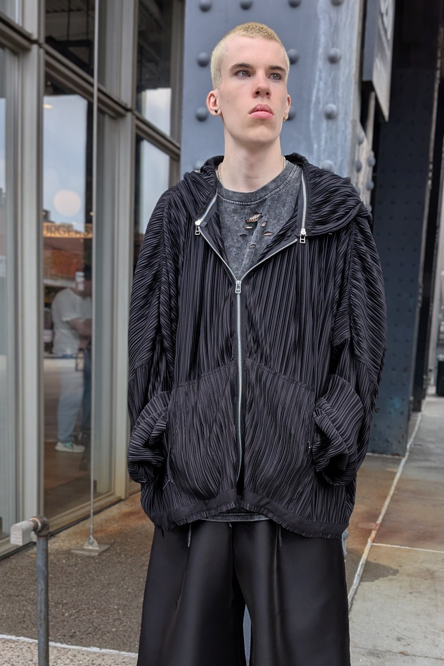 Asparagus Korea Jacket - Pleats - LiLi The First boutique Meatpacking NYC