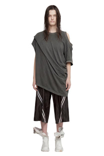 Asparagus Korea holes tunic shirt cotton