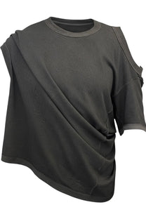 Asparagus Korea holes tunic shirt cotton