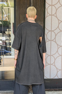 Asparagus Korea holes tunic shirt cotton