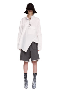 Asparagus Korea oversized White Shirt