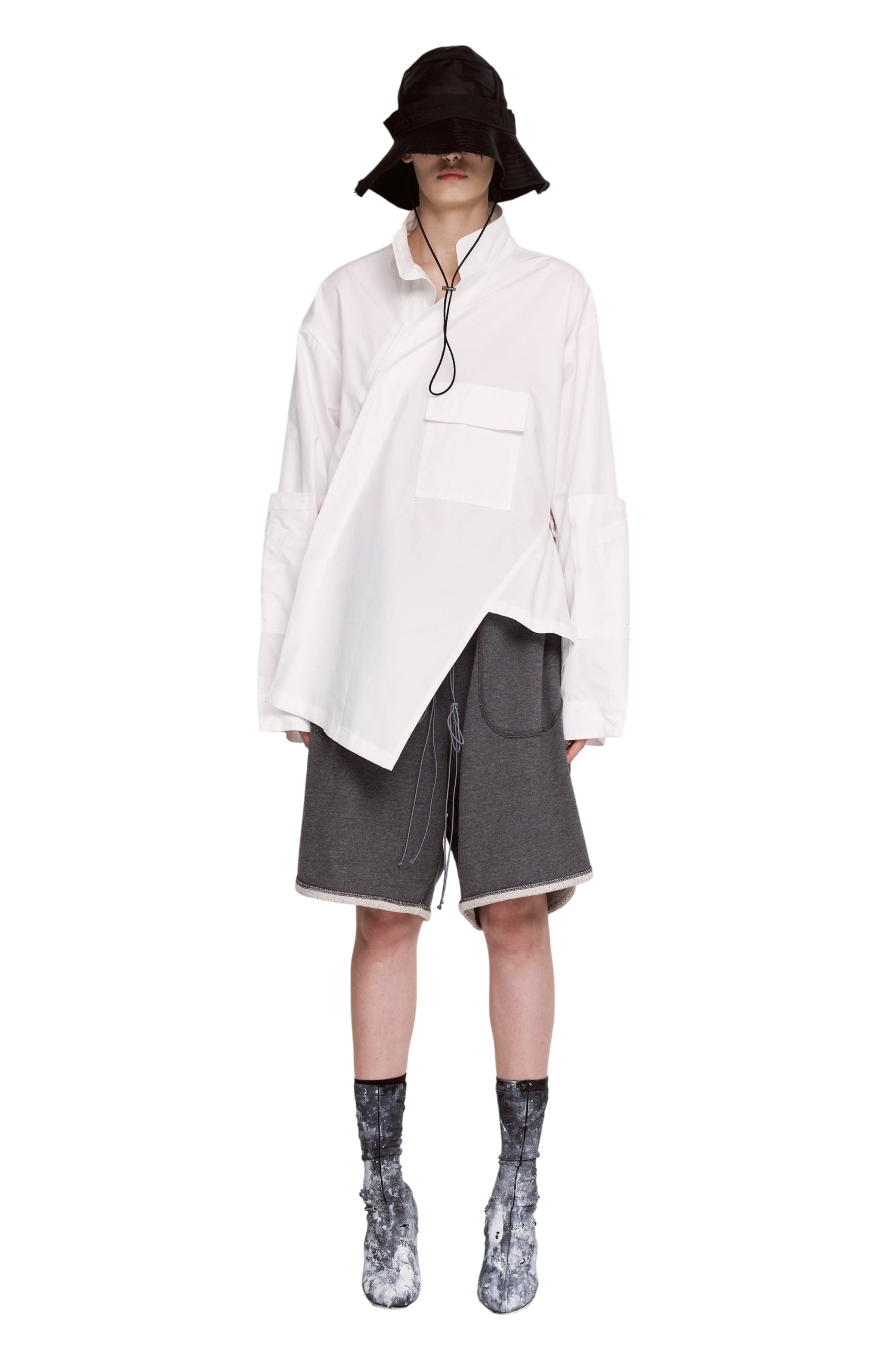 Asparagus Korea oversized White Shirt