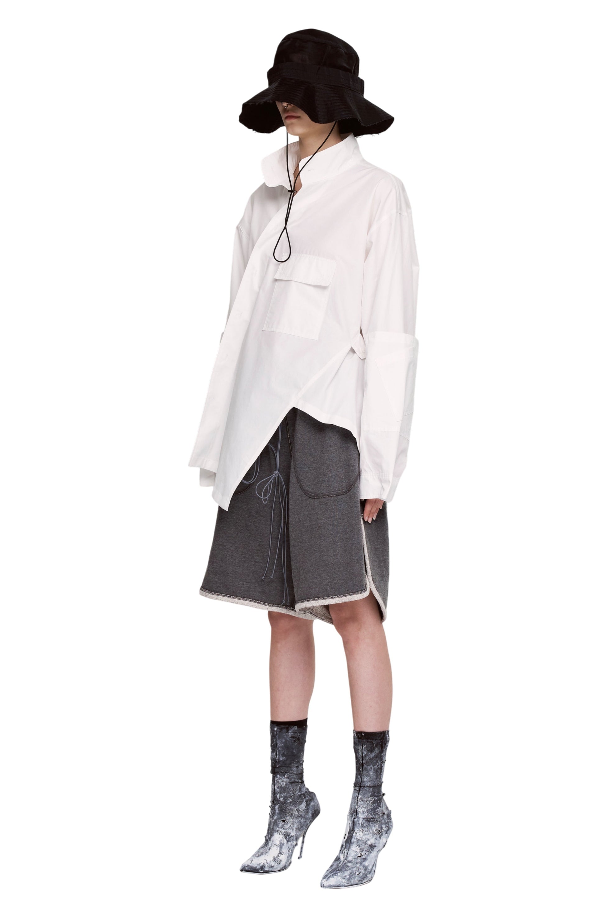 Asparagus Korea oversized White Shirt