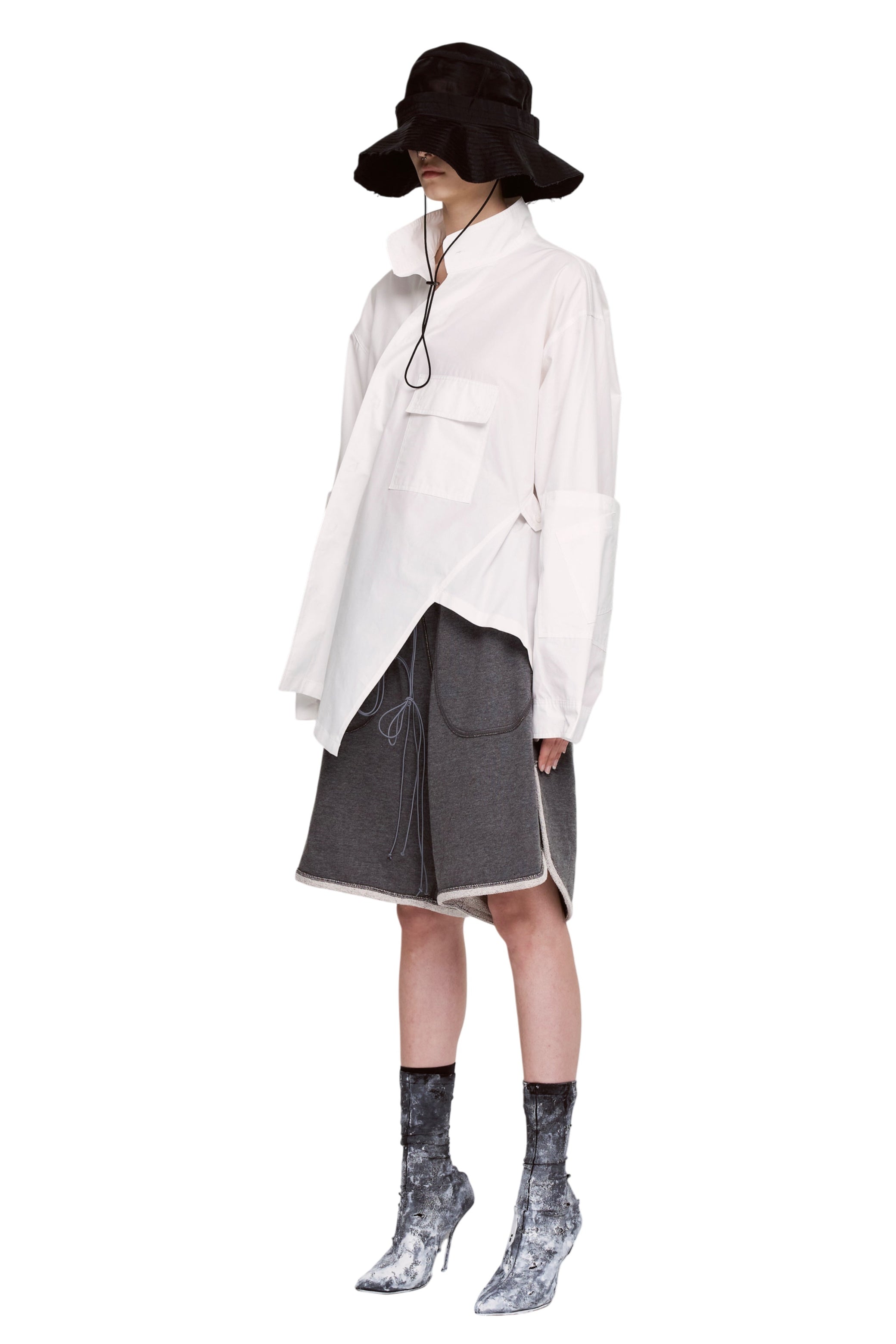 Asparagus Korea oversized White Shirt