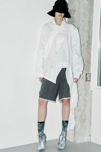 Asparagus Korea oversized White Shirt