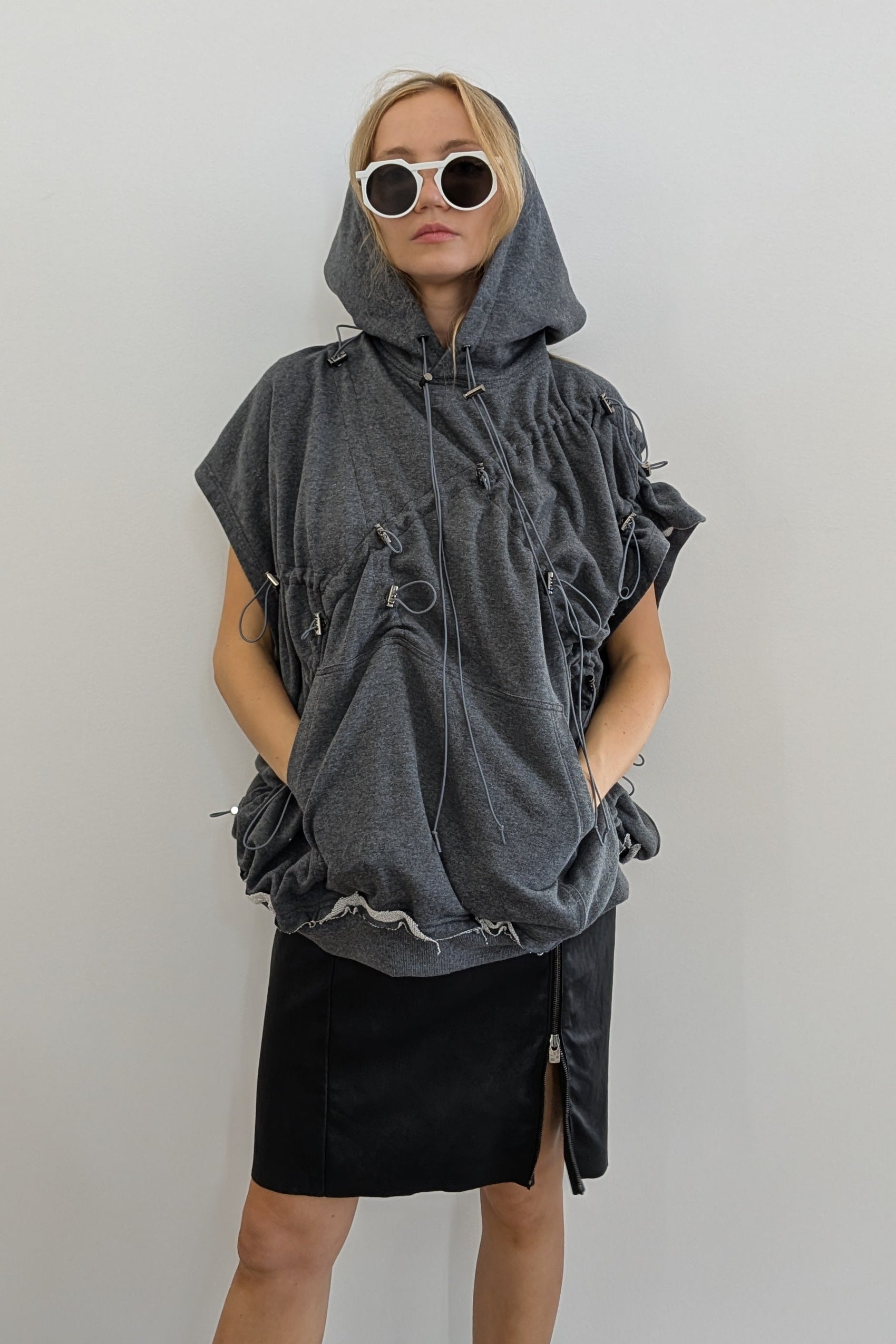 Asparagus Nami Sweatshirt Vest - At LiLi The First boutique NYC Meatpacking