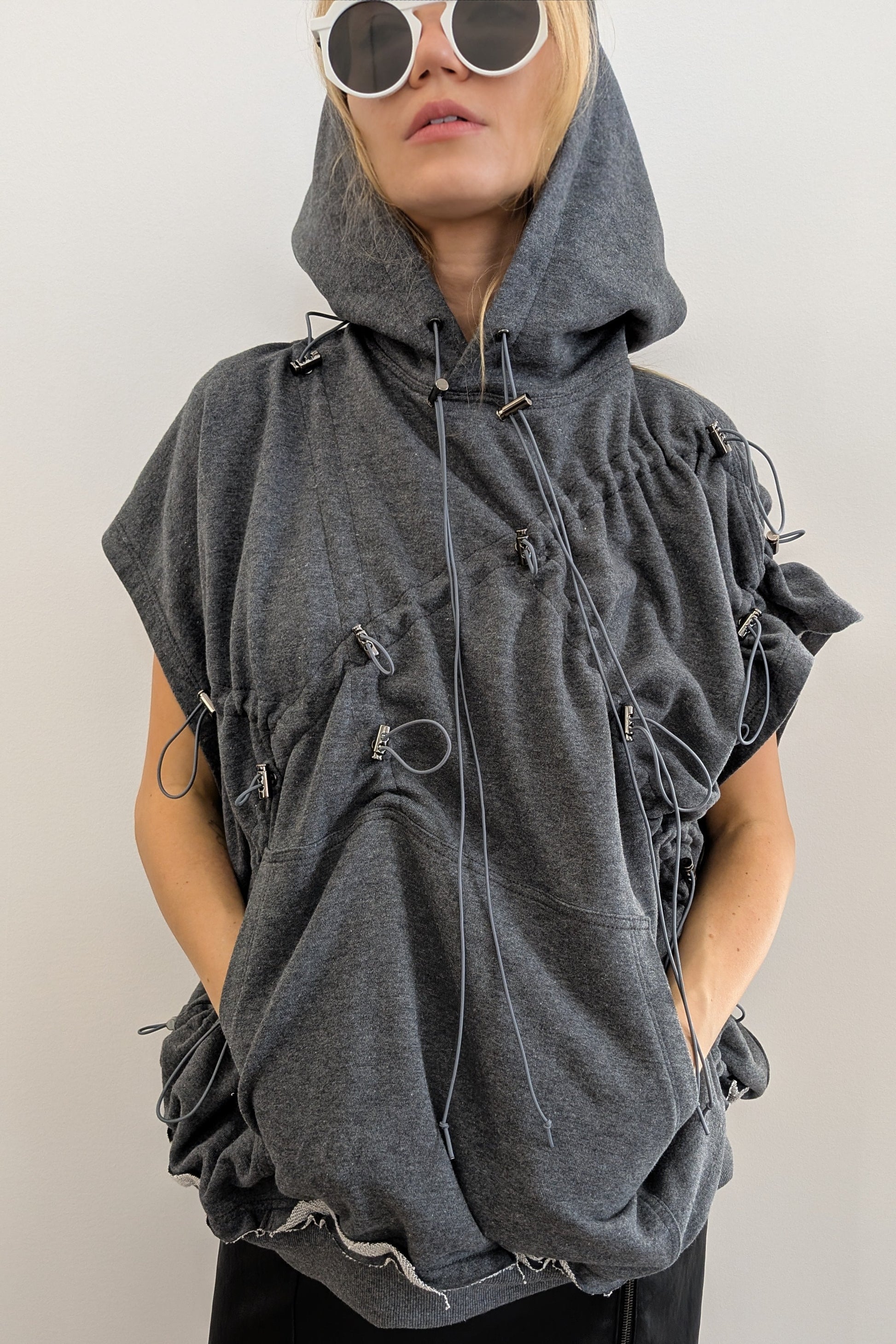 Asparagus Nami Sweatshirt Vest - At LiLi The First boutique NYC Meatpacking