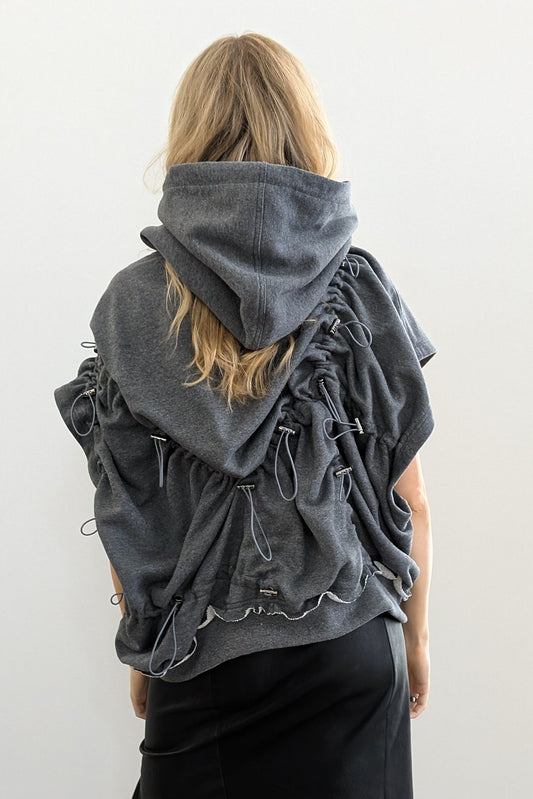 Asparagus Nami Sweatshirt Vest - At LiLi The First boutique NYC Meatpacking