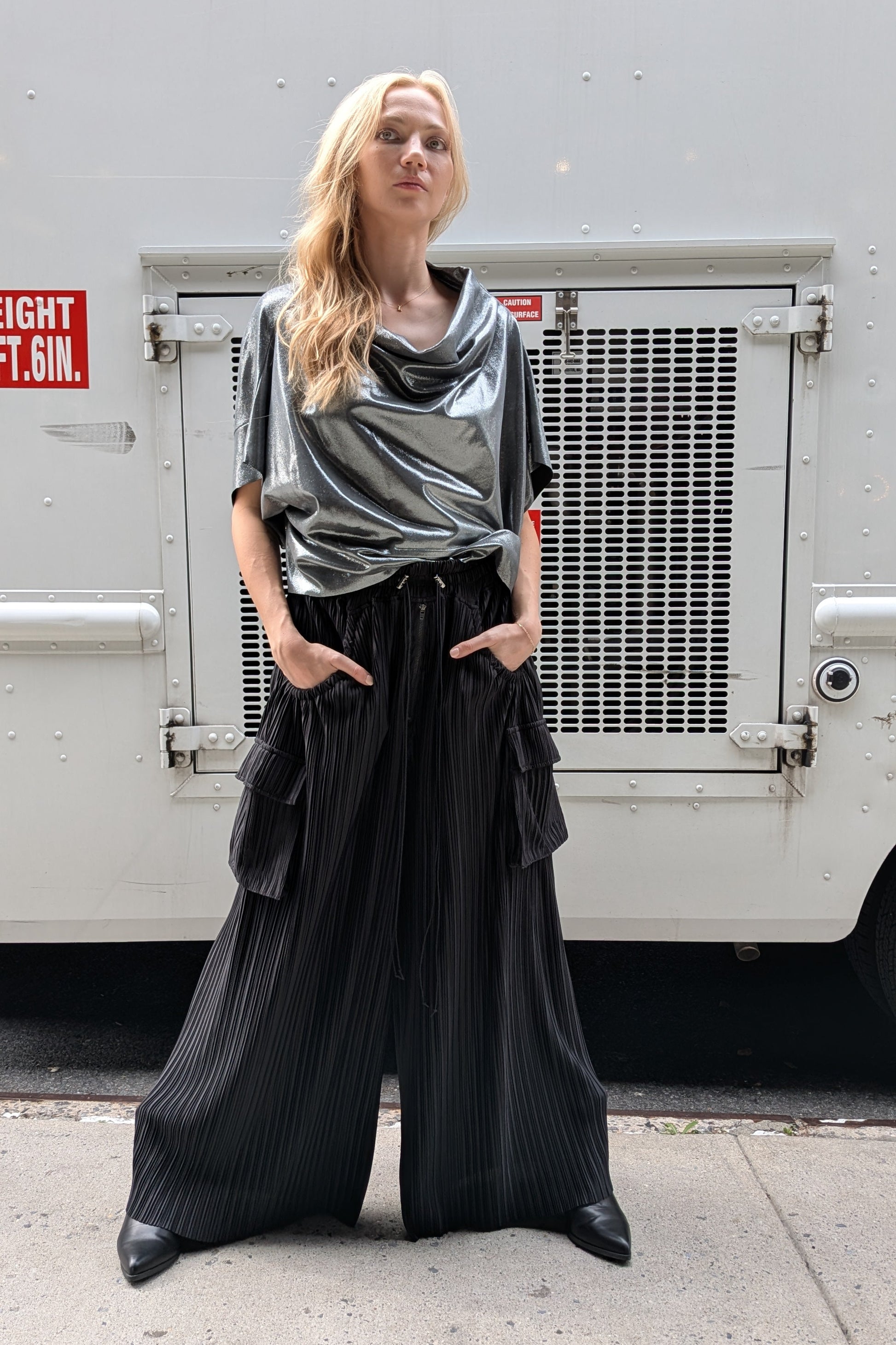 Asparagus Songdo wide leg Pleated Pants, at LiLi The First boutique NYC