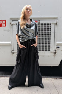 Asparagus Songdo wide leg Pleated Pants, at LiLi The First boutique NYC