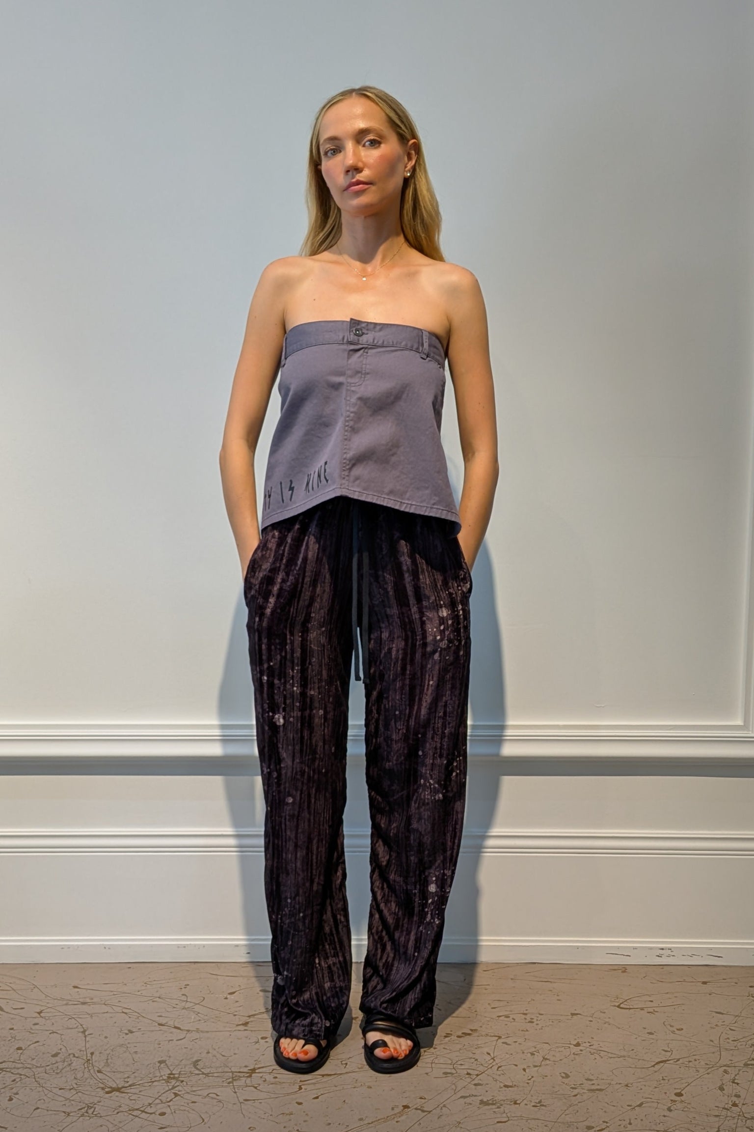 Barbara Bologna - Crushed velvet pants - LiLi The First boutique NYC