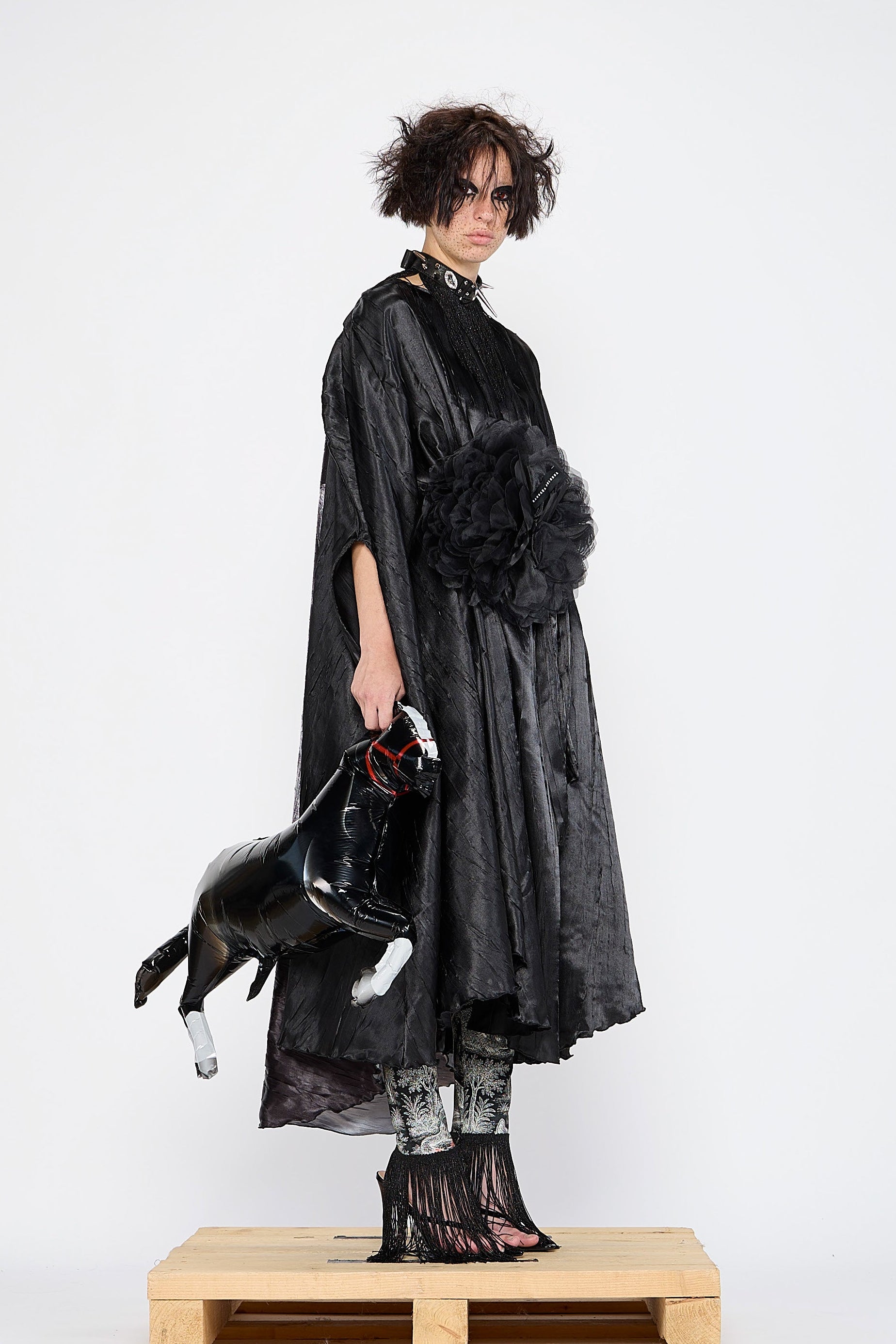 Barbara Bologna - Dress - Cape - Midi - Black