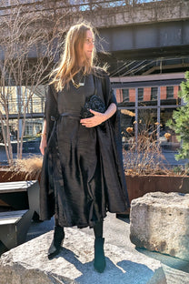 Barbara Bologna - Dress - Cape - Midi - Black