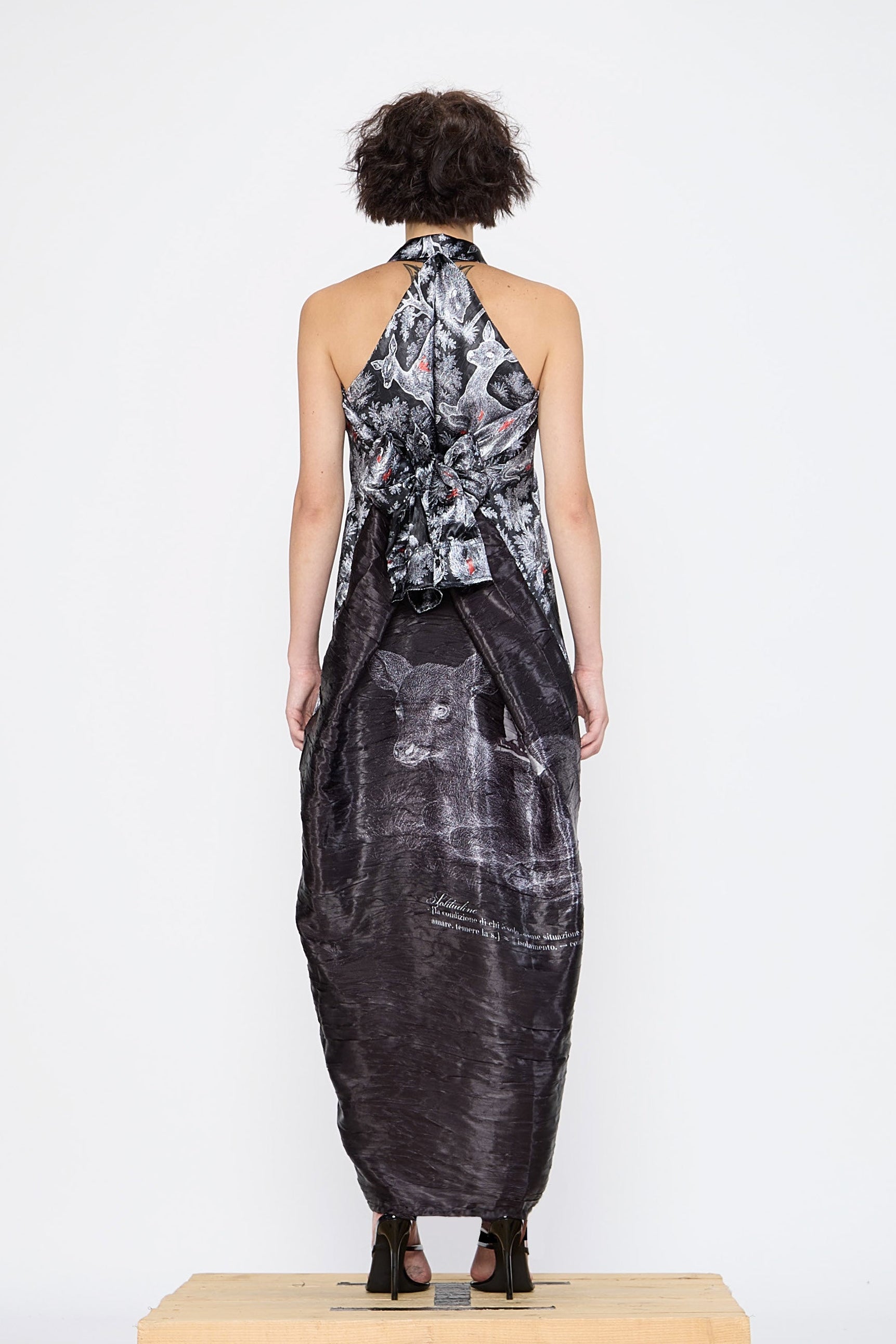 Barbara Bologna - Dress - Halter neck, maxi, optional sleeves, animal print