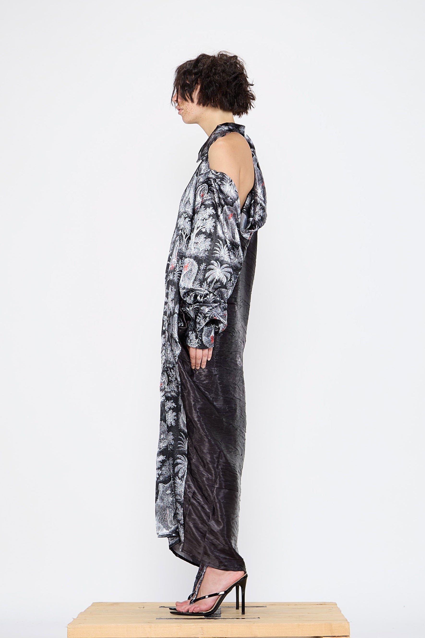 Barbara Bologna - Dress - Halter neck, maxi, optional sleeves, animal print