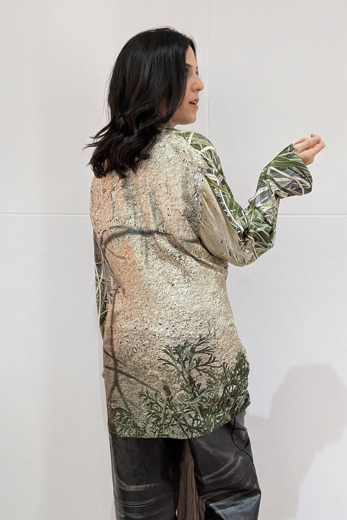 LiLi The First NYC - Barbara Bologna jungle print button-down shirt