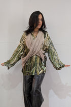 LiLi The First NYC - Barbara Bologna jungle print button-down shirt