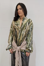 LiLi The First NYC - Barbara Bologna jungle print button-down shirt