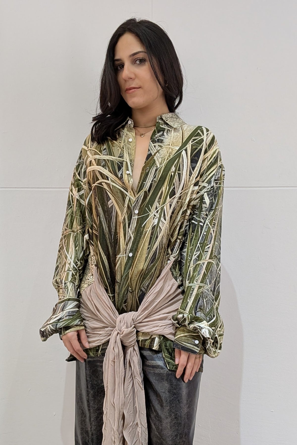 LiLi The First NYC - Barbara Bologna jungle print button-down shirt