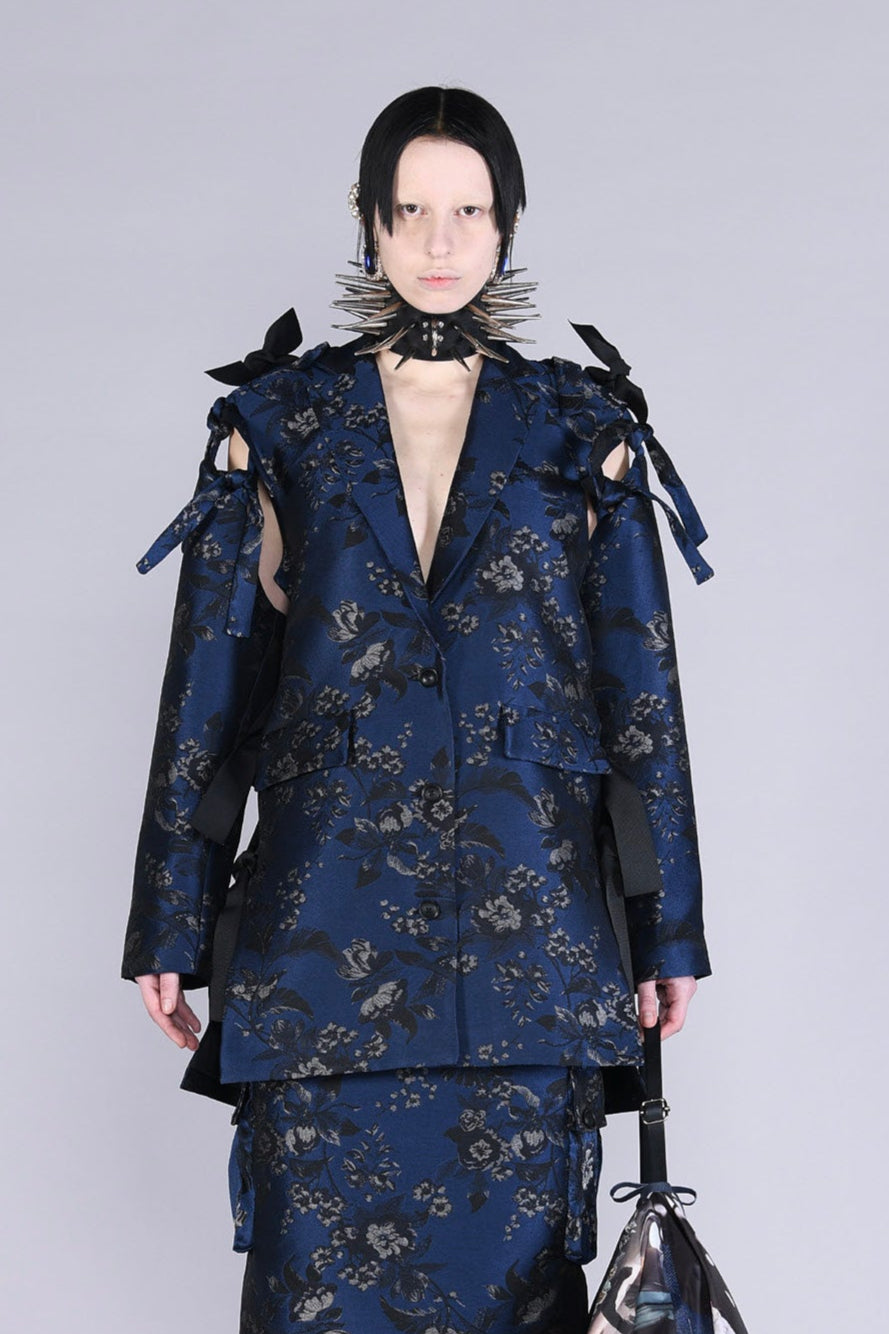 Barbara Bologna Catania  jacquard blue Jacket - At LiLi The First boutiques in Ny and Washington DC