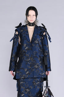 Barbara Bologna Catania  jacquard blue Jacket - At LiLi The First boutiques in Ny and Washington DC