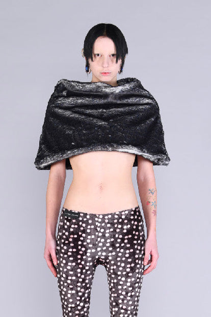 Barbara Bologna Faux Fur Gray Capelet - LiLi The First Boutique NYC