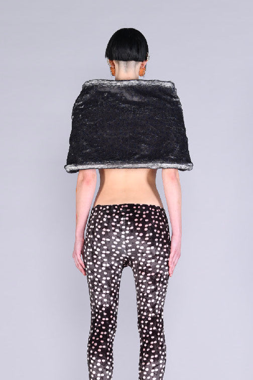 Barbara Bologna Faux Fur Gray Capelet - LiLi The First Boutique NYC