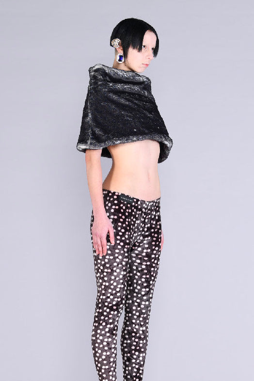 Barbara Bologna Faux Fur Gray Capelet - LiLi The First Boutique NYC
