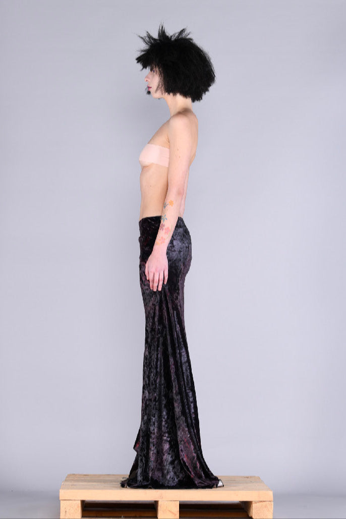 Barbara Bologna crushed velvet skirt