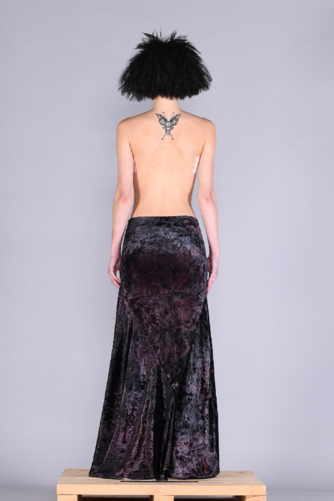 Barbara Bologna crushed velvet skirt