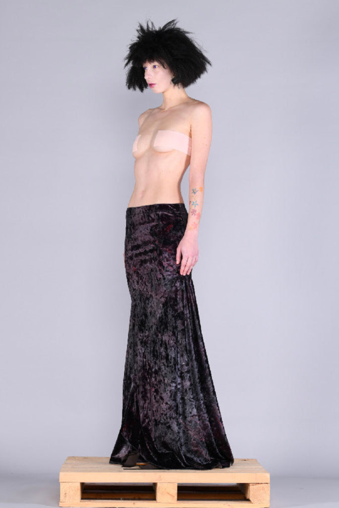 Barbara Bologna crushed velvet skirt