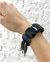 BLACK AGATE MEMORY CUFF