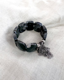 BLACK AGATE MEMORY CUFF