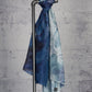 Blue Rose Silk Scarf