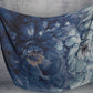 Blue Rose Silk Scarf