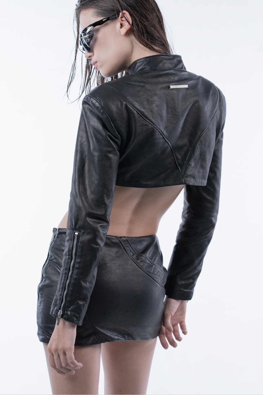 CHRONOS CORPS DECKARD CROPPED LEATHER JACKET - LILI THE FIRST BOUTIQUE