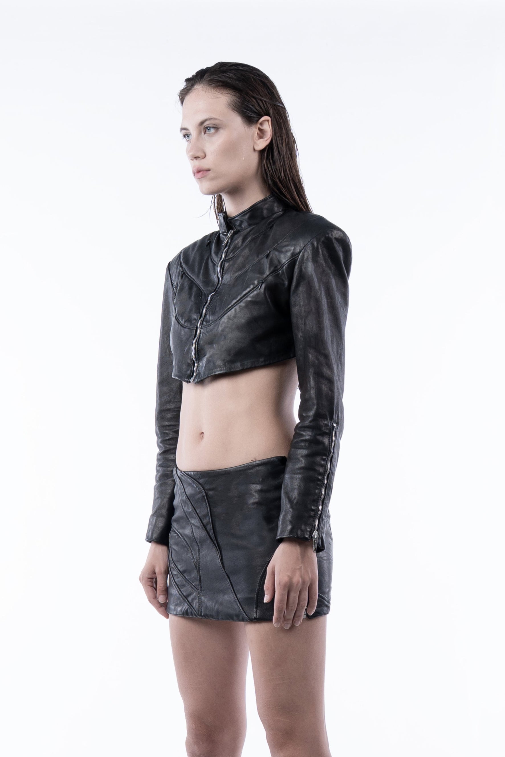 CHRONOS CORPS DECKARD CROPPED LEATHER JACKET - LILI THE FIRST BOUTIQUE NYC