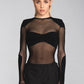 CHRONOS CROPS BRA MESH TOP - LILI THE FIRST BOUTIQUE NYC