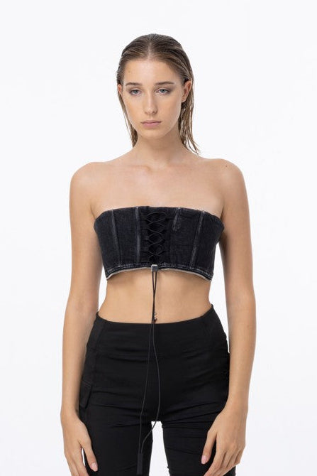 Chronos Corps - Bustier - Modular - Corset - Denim